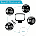 Miniatyrbilde 5 av 5: AM FM Loop Antenne 2 Pin Bare Ledningstilkobling AM Antennekabel Ledning For Bordstereo Mottaker Innendørs Radiomottaker