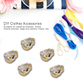 Miniatyrbild 7 av 8: 10 st sy rhinestones gyllene klo DIY rosett kläder tillbehör 7x10mm vit