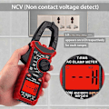 Miniatyrbillede 4 af 5: Amperemeterklemme, 6000-tællers TRMS automatisk klemmetang multimeter, AC strøm/AC DC spændingsmåling/temperatur/modstand/kapacitans/diode/kontinuitet/d
