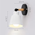 Miniatyrbillede 2 af 4: Moderne E27 Edison Væglampe Industrielt Metal Loftlampe til Cafe Bar Gang Spisestue Stue Soveværelse (Hvid)