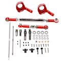 Pikkukuva 1 / 8: RC Metal Axle Fittings Kit for MN D90 D91 D96 D99 Remote Control Car Upgrade PartsRed