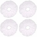 Pikkukuva 2 / 5: Mikrokuituiset moppipäät, pyöreät vaihtomoppipäät 360 asteen pyörivät moppipäät lattianpesuun 4 kpl (halkaisija 16 cm)