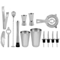 Miniatyrbillede 2 af 8: 14 stk. rustfrit cocktail shaker mixer drikker drikkeværktøj bar gave (600, 450 ml)