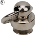 Miniatyrbild 1 av 8: 20 Set Stud Rivets 9mm Mässing O-Ring Huvudknapp Rivet Stud för LäderhantverkSilver