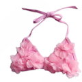 Miniatyrbillede 5 af 5: Børnebadedragt til små piger - 2-delt badedragt - Baby Bikini med blomster - Sommer strandtøj - Pink M 12,5-20 kg