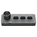 Miniatyrbilde 7 av 8: 3 taster minitastatur kablet USB Bluetooth Silent Silent DIY programmerbart tastatur med knott for spillmediemusikk