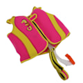 Miniatyrbillede 4 af 8: Børns svømmevest med praktisk lynlåsfinnedesign, behagelig, blød, pink flydevest til sejlads, surfing, rafting L