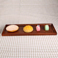 Miniatyrbilde 5 av 8: Trettbrett i tre for servering av tesett, frukt, godteri og mat, hjemmedekorasjon (45*15*2cm)