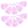 Miniatyrbilde 8 av 8: 10 stk. Menstruasjonskopp i silikon, gjenbrukbar, for kvinner, hygienekopp, samlekopp, rosa