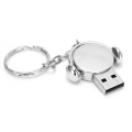 Miniatyrbilde 5 av 8: U Disk USB2.0 Bil Flash Drive Minne Tegneserie Metallgave Datatilbehør Moonlight Silver64GB