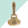 Miniatyrbilde 5 av 5: Solid Håndklokke Messing Serviceklokke Tre Call Bell for Hjemmedekorasjon