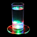 Miniatyrbillede 3 af 8: Gennemsigtig selvlysende Coaster Rund LED Cup Mat Drikkeglas Luminous Mat