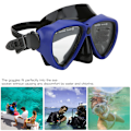 Miniatyrbild 7 av 8: Dykglasögon för vuxna Simning Scuba Snorkelutrustning Anti-dimma undervattensglasögon Blå
