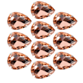 Miniatyrbillede 2 af 8: 10 stk. sy på rhinsten krystaller skinnende knapper dekoration til DIY håndværk tøj sko tasker (0,71 x 0,75 tommer pink dråbeformet)