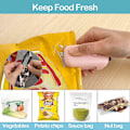 Miniatyrbilde 2 av 5: Mini Poseforsegler, 2 I 1 Bærbar Varmeforseglings- og Kutter, Chipspose Matforsegler Vakuummaskin for Snacks Plast Friske Poser - Rosa - Batteri Ikke Inkludert