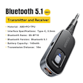 Miniatyrbillede 4 af 5: Bluetooth Audio Receiver Transmitter med Mikrofon Stereo Musik