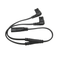 Miniatyrbillede 7 af 8: IEC320 C8 til dobbelt C7 ledning han til hun 1 ind 2 ud AC strømstikkabel til LCD-skærm skrivebordslampe 100‑250V