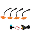 Miniatyrbillede 1 af 8: 4 stk. bilens forreste grill-lampe med 12-LED ravfarvet lys 12V erstatning til Ford Raptor