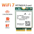 Pikkukuva 3 / 5: MT7925 WIFI 7 -kortti + 2x antennia 5400Mbps 2.4G/5G/6G WiFi -korttisovitin