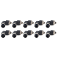 Miniatyrbillede 7 af 8: 10 stk pneumatiske konnektorer L form retvinklet udvendigt gevind Hurtig rørfittings Luftkompressor tilbehør4 M5