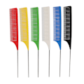 Pikkukuva 1 / 8: 6 kpl Professional Rat Tail Combs Fine Tooth Teasing Comb -hiusten muotoilutyökalu parturiin