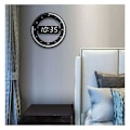 Miniatyrbild 3 av 4: Tyst LED Digital Bordsklocka Svart Elektronisk Väggklocka Rund Bordsklocka för Sovrum Vardagsrum Kontor 30cm