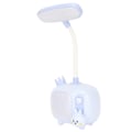 Miniatyrbilde 5 av 8: Leselys for barn TV-stil Base Fleksibel svanehals USB-lading Myk LED Barnebordslampe for studenter Studie Arbeid Blå