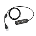 Pikkukuva 6 / 8: H901 USB-liitäntä QD-kaapeliadapteri säädettävällä äänenvoimakkuudella Call Center -kuulokemikrofonisovitin 3,5 mm:n kuulokemikrofonilaitteille, harmaa