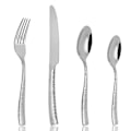 Miniatyrbild 1 av 5: Bestickset 24 Delar Rostfritt Stål Hammarslagen Bestick Set Service för 6, Inkluderar Knivar Gafflar och