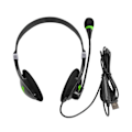Miniatyrbillede 2 af 8: USB-headset med mikrofon, støjreducerende computerheadset til erhvervskaldcenter og kontor