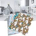Miniatyrbillede 5 af 8: 6 stk. bomuldstwill stof blandet mønster farve klud håndværk DIY baby quiltning sytilbehør 50x40cm