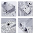 Miniatyrbilde 4 av 4: Blank Skjorte for Menn, Lang Erme, Slank Passform, Formell, Grå, 3XL