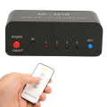 Miniatyrbilde 3 av 8: 4-veis RCA-bryter multifunksjonell 4-i-1-ut RCA-stereobrytervelger med IR-fjernkontroll for DVD-spillkonsoll