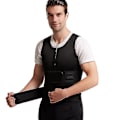 Miniatyrbilde 4 av 5: Kroppsshaper Midje Trener Sauna Vest for Menn - Dobbelt Belte Mage Slimming Fitness 2XL Svart