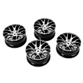 Pikkukuva 7 / 8: 4 kpl RC-pyörännapaa alumiiniseospyörännavan vanteet 52 mm Tamiya TT-01 1/10 RC-autolleMusta