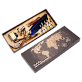 Miniatyrbilde 5 av 8: Kalligrafi Pen Retro Elegant Utskåret Mønster Holdbar Slitasje Attraktve Dekorative Skriveartikler for HjemMørk Blå
