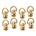 Miniatyrbillede 3 af 8: 12 sæt D-ringstudsskrue Guld Messing Metalbelægning D-ringnitter til gør-det-selv læder pungrem Sko Dekoration S