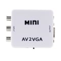 Miniatyrbild 6 av 8: Mini HD AV till VGA videokonverterbox AV till VGA videoadapter ljudkonverter