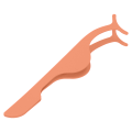 Miniatyrbillede 2 af 8: Bærbar falske øjenvipper applikator rustfrit stål falske vipper Pincet Clip Makeup Tool Fluorescerende Orange