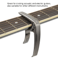Pikkukuva 3 / 6: Universal High Strength Metal Capo 6-kielisille akustisille ja sähkökitaroille - Silver Performance Capo