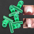 Miniatyrbild 6 av 8: 5 st C-formade nagelförlängningsklämmor multifunktionella plast nagelkonsttillbehör gröna