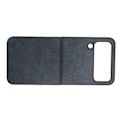 Miniatyrbillede 5 af 8: Foldbar skærm mobiltelefon etui læder foldbar skærm telefon cover beskyttelse til Samsung Galaxy Z FLIP 4 blå