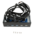 Miniatyrbillede 1 af 8: 5,25 tommer mediedashboard 2xUSB3.0 2xUSB2.0 1xType C 10 Gbps High Speed ​​Media Frontpanel til PC Desktop Chassis 2U3+2U2+TC