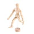 Miniatyrbillede 7 af 8: Kunstklasse træfigur mandlig dukke mannequin træ bevægelig model display håndværk 5,5 tommer