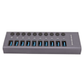 Miniatyrbillede 6 af 8: 10 Port USB3.0 Hub Splitter Uafhængig Strømforsyning Opladning Dataoverførsel Drevet Usb Hub 100‑240V EU Stik