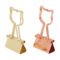 Miniatyrbillede 4 af 8: 100 stk Cat Binder Clips til Student 2 Farver Stærk Klemmekraft Rustfast Metal Kontor Binder Clips til Dokumenter