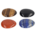 Miniatyrbillede 6 af 8: 4 stk. tommelfinger bekymring sten stress relief meditation lille bærbar oval cabochon sten til hjemmet kontor udendørs