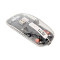 Miniatyrbillede 6 af 8: Trådløs Bluetooth-mus, transparent, klar, cool skal, lydløs klik, farverige åndedrætslys, bærbar computermus, grå