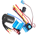 Miniatyrbild 7 av 8: 3650 2300KV Vattentät 4-polig Borstlös Motor 80A ESC Kylsänka Combo Set för 1/10 RC Bil