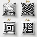 Miniatyrbilde 4 av 5: Sett med 16 stk Putetrekk Enkle Firkantede Putetrekk Dekorasjon for Sofa Stue Soverom Kontor 45x45cm